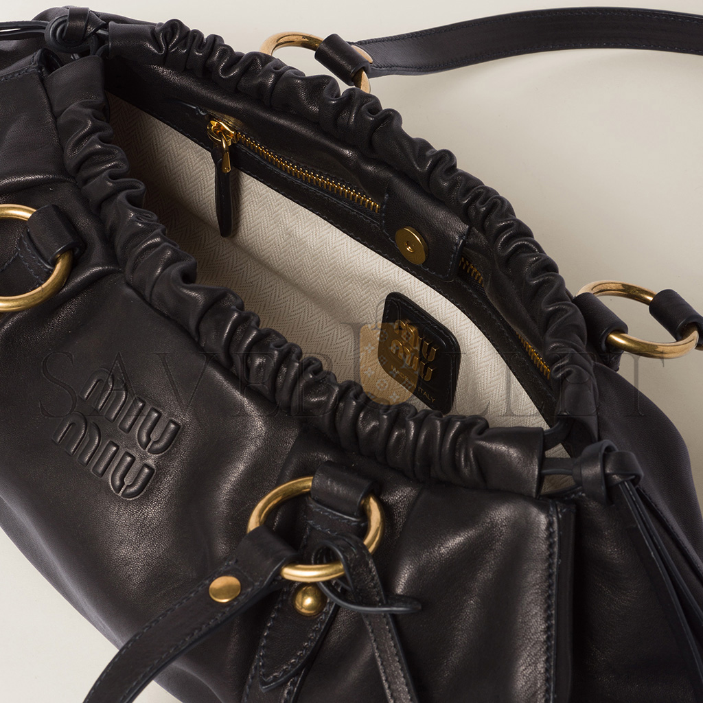 MIU MIU JOIE NAPPA LEATHER BAG 5BG289 (44*16*10.5cm) MIU MIU JOIE NAPPA LEATHER BAG 5BG289 (44*16*10.5cm)